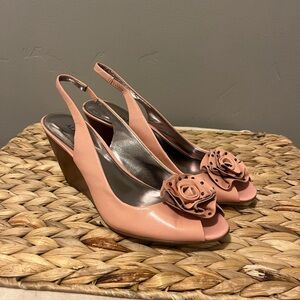 Alfani Wedge Heels with Flower - women’s size 7